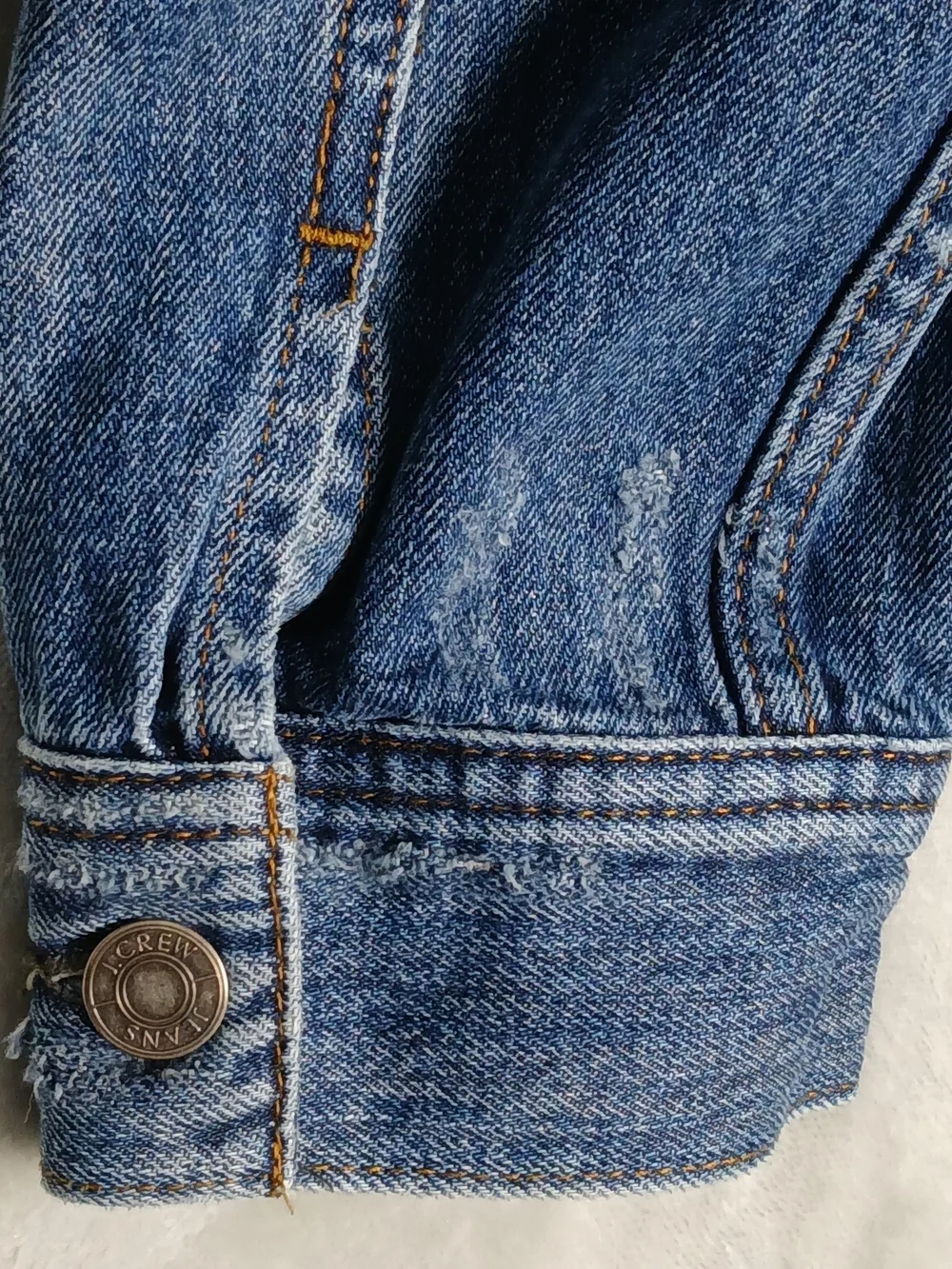 J. Crew Denim Trucker Jacket Men's M Distressed Blue